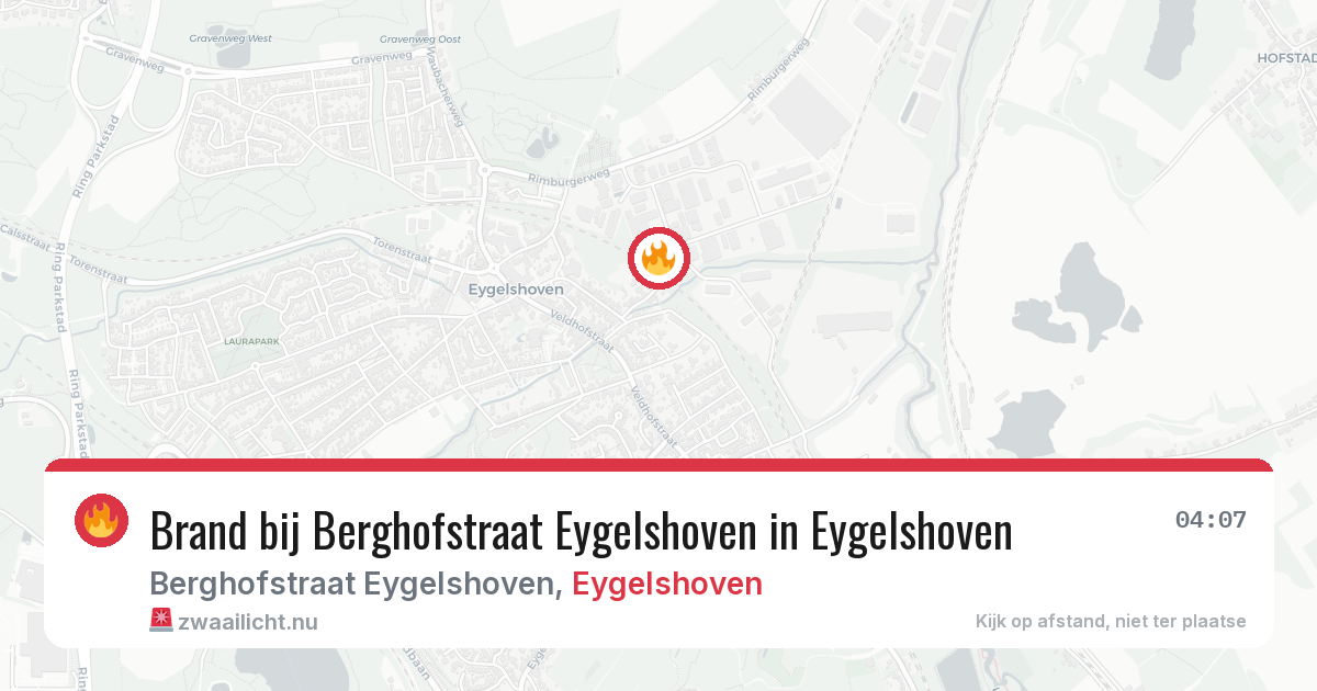 Brand bij Berghofstraat Eygelshoven in Eygelshoven — 21 mei 2026