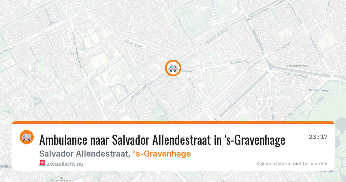 Ambulance naar Salvador Allendestraat in 's-Gravenhage — 26 jul 2026
