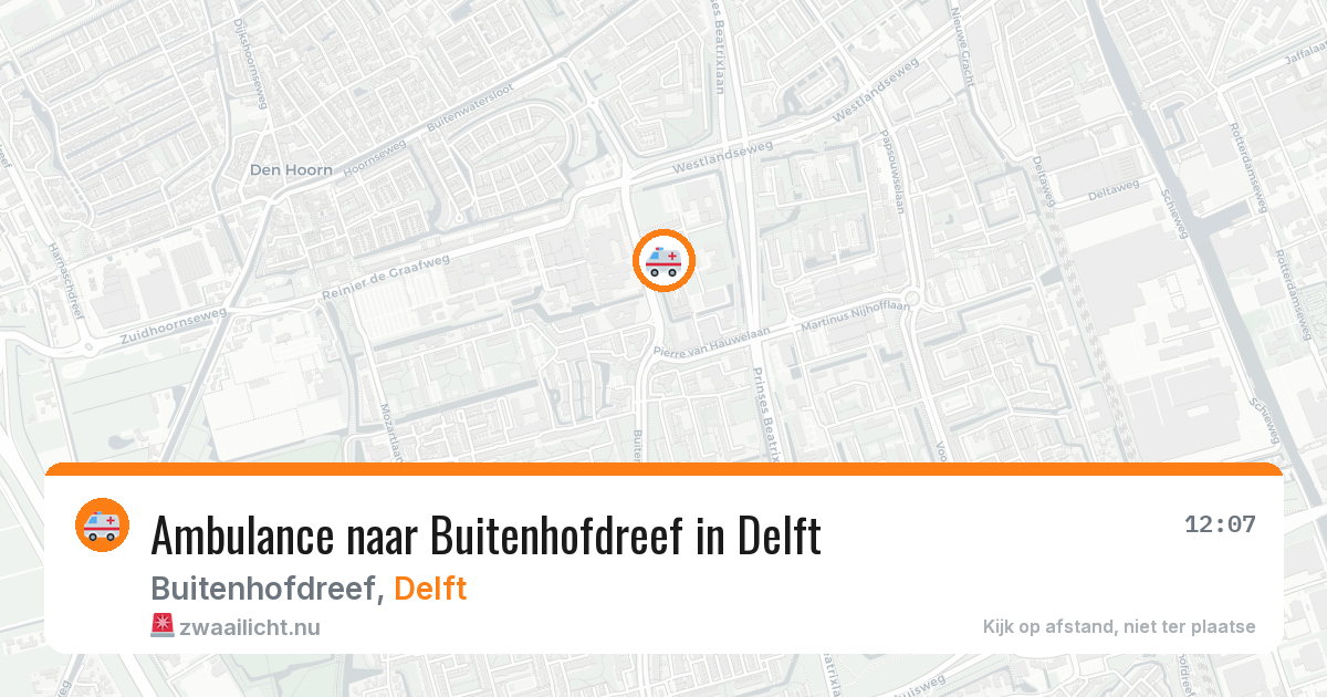 Ambulance naar Buitenhofdreef in Delft — 13 feb 2026