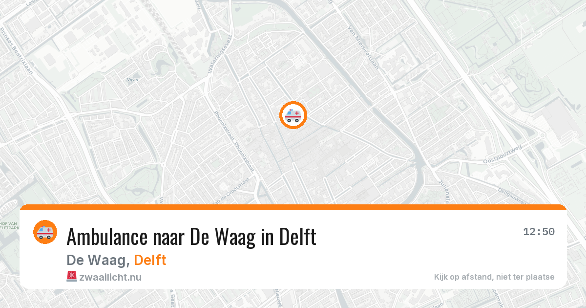 Ambulance naar De Waag in Delft — 7 mei 2026