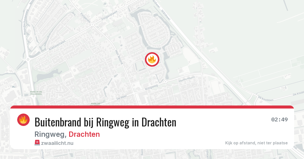 Buitenbrand bij Ringweg in Drachten — 5 mei 2026