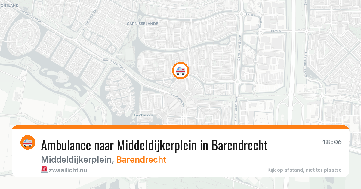 Ambulance naar Middeldijkerplein in Barendrecht — 12 jul 2026