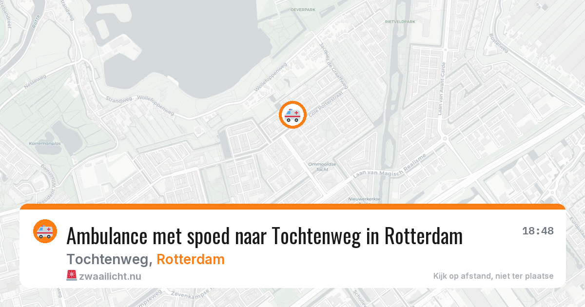 Ambulance met spoed naar Tochtenweg in Rotterdam — 8 jun 2026