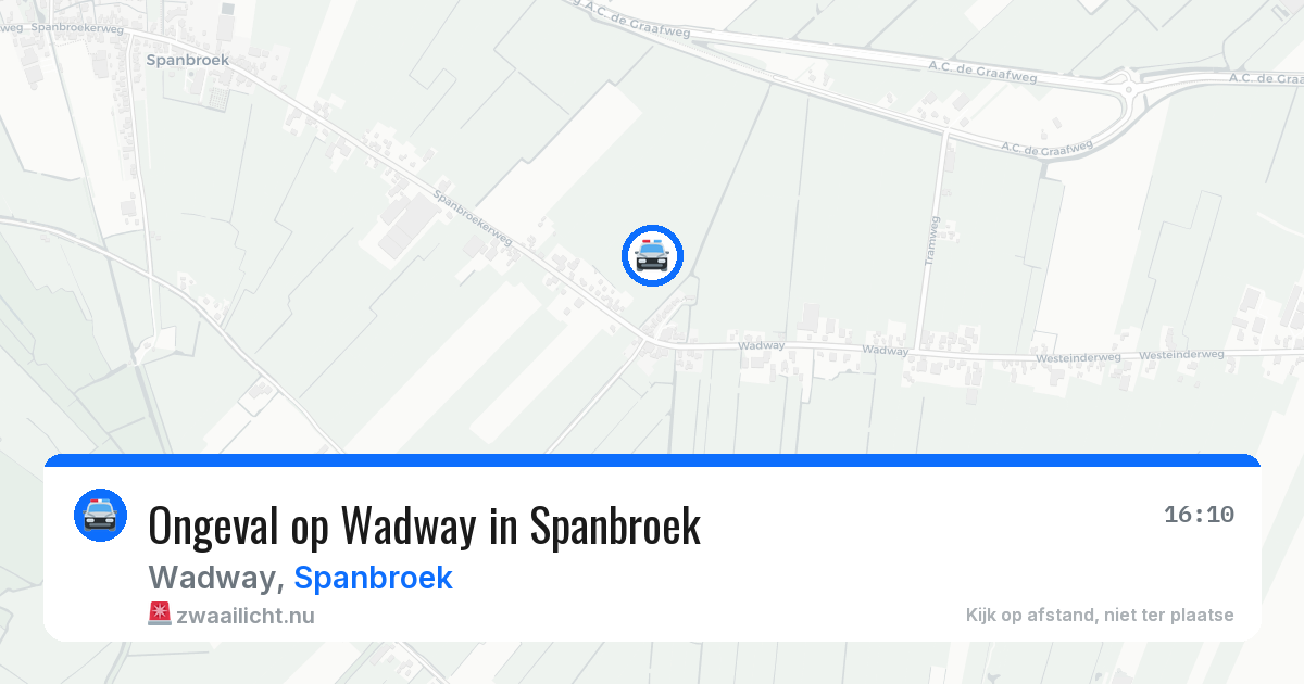 Ongeval op Wadway in Spanbroek — 6 apr 2026