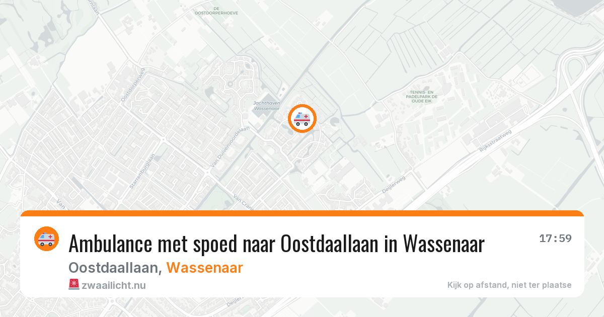 Ambulance met spoed naar Oostdaallaan in Wassenaar — 26 mei 2026