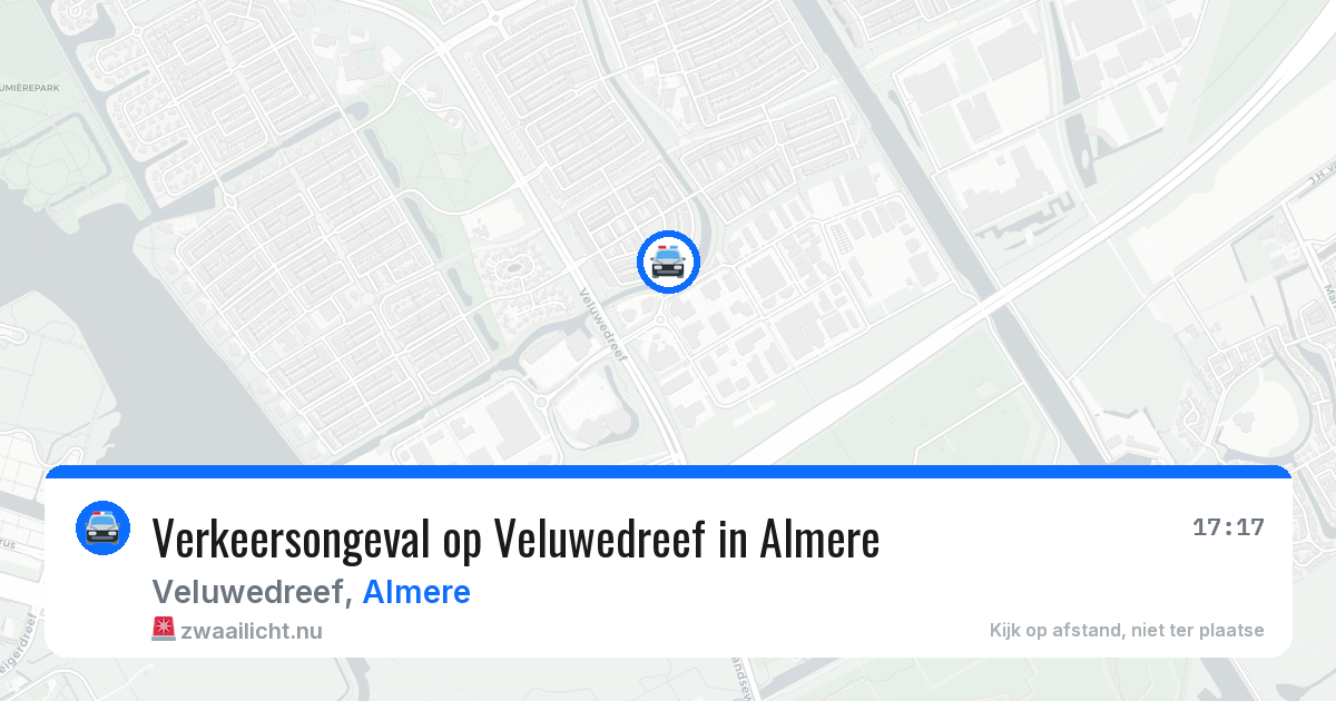 Verkeersongeval op Veluwedreef in Almere — 12 mei 2026