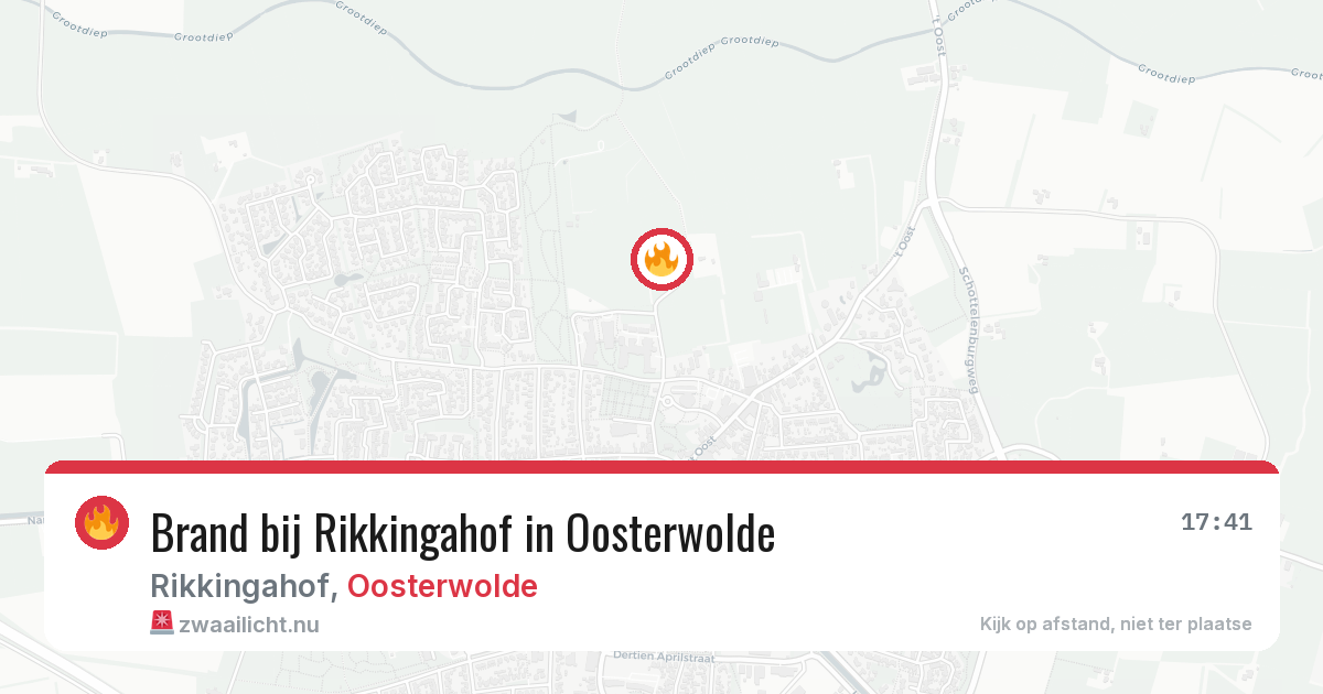 Brand bij Rikkingahof in Oosterwolde — 28 mei 2026