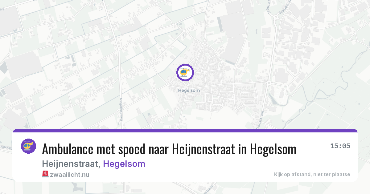 Ambulance met spoed naar Heijnenstraat in Hegelsom — 3 jun 2026