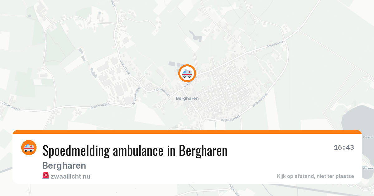 Spoedmelding ambulance in Bergharen — 8 mrt 2026