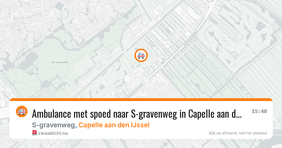Ambulance met spoed naar S-gravenweg in Capelle aan den IJssel — 21 jul 2026