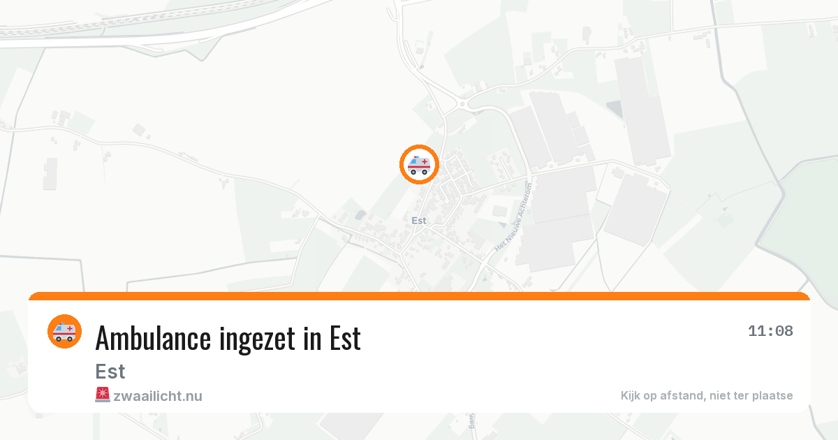 Ambulance ingezet in Est — 27 apr 2026