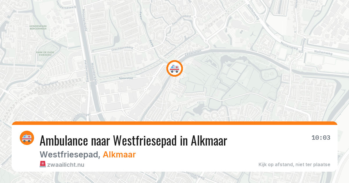 Ambulance naar Westfriesepad in Alkmaar — 15 jul 2026