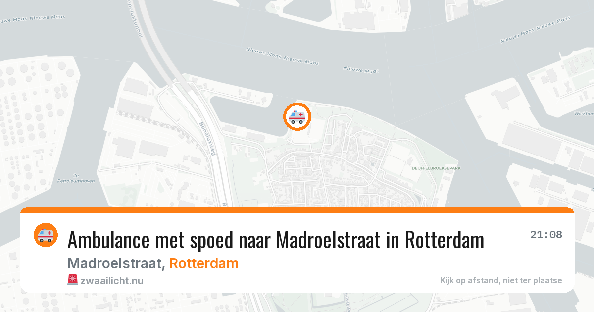 Ambulance met spoed naar Madroelstraat in Rotterdam — 15 jul 2026