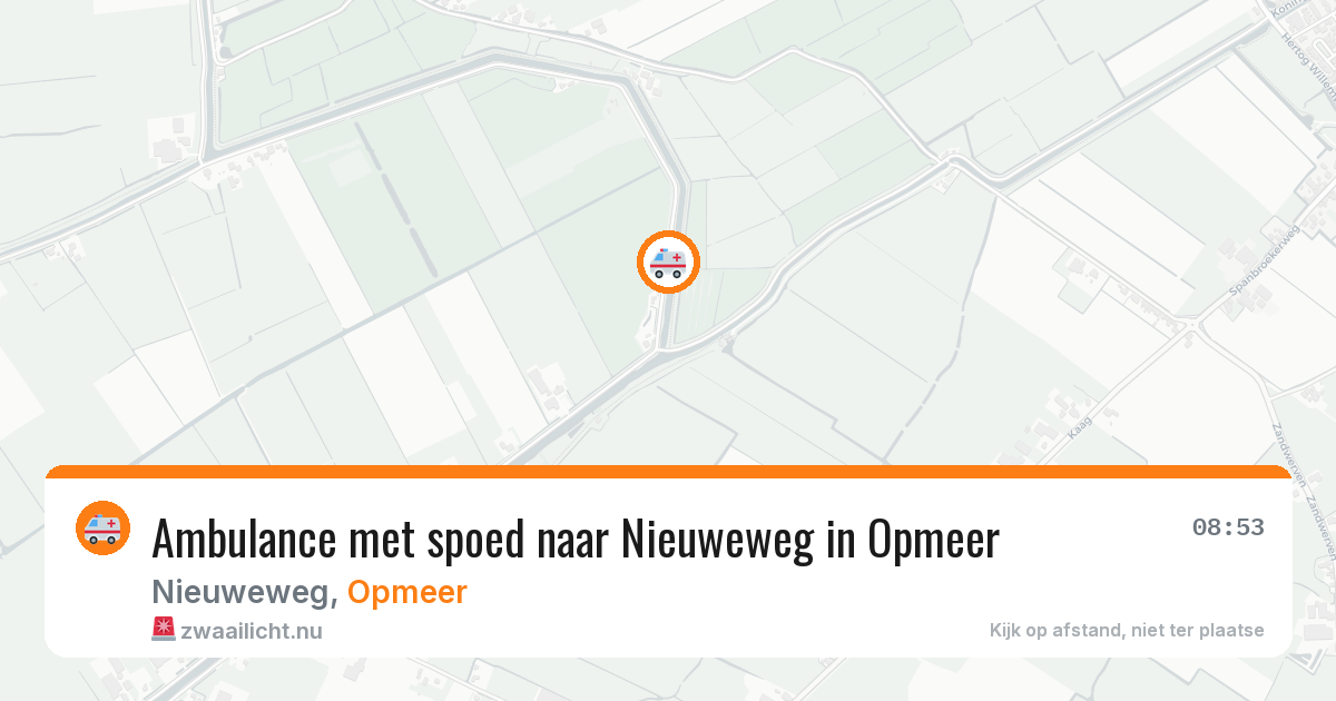 Ambulance met spoed naar Nieuweweg in Opmeer — 9 mrt 2026