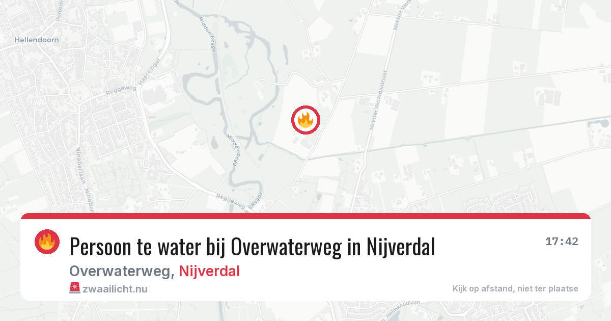 Persoon te water bij Overwaterweg in Nijverdal — 20 mrt 2026