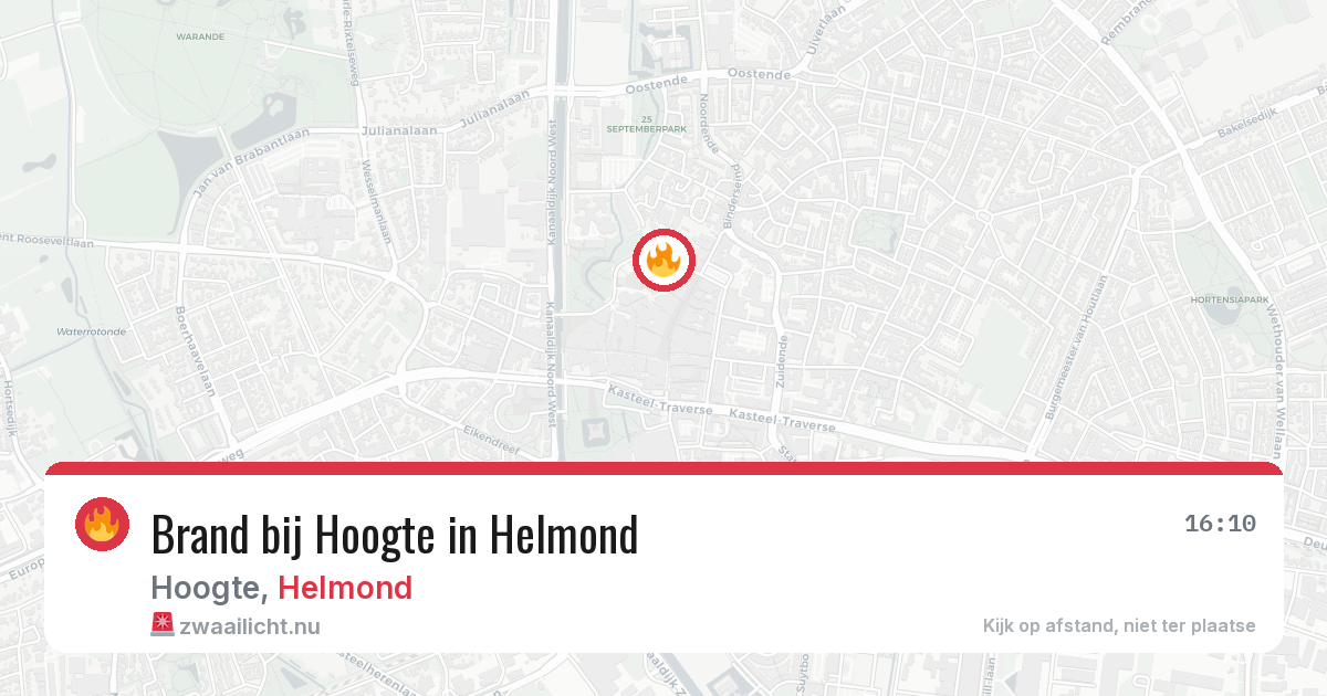 Brand bij Hoogte in Helmond — 24 jul 2026
