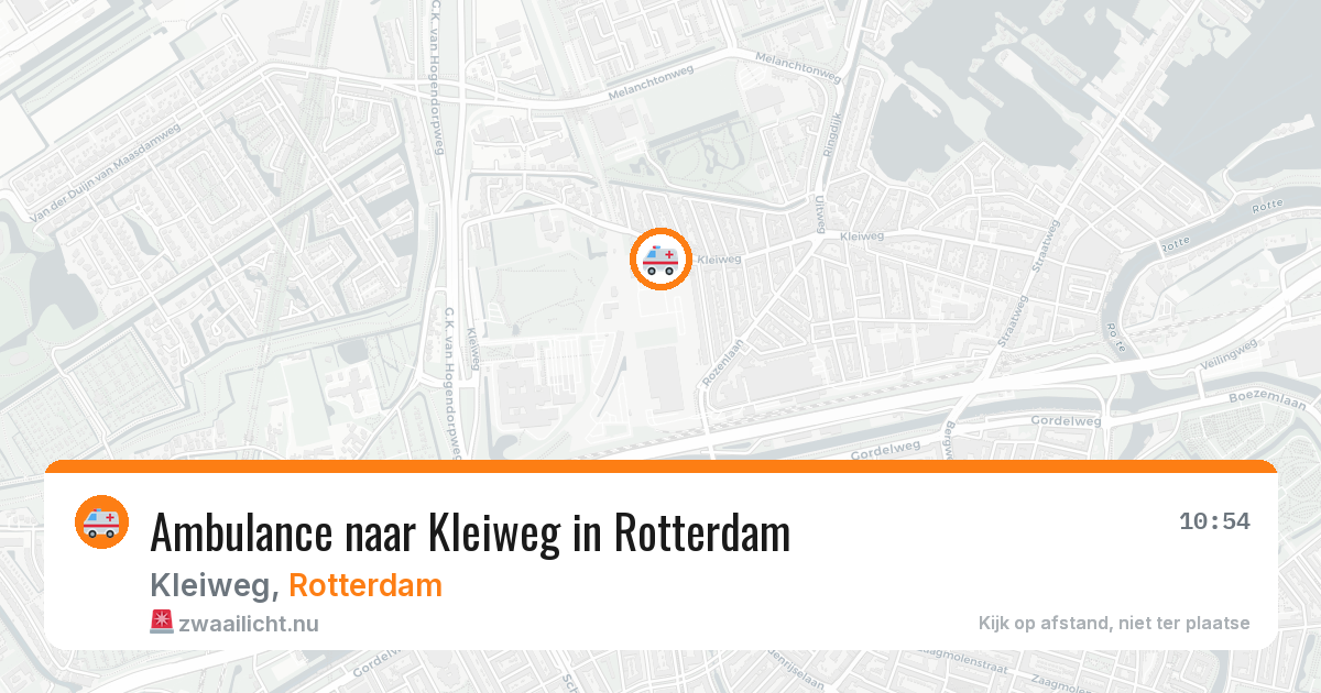 Ambulance naar Kleiweg in Rotterdam — 10 jul 2026