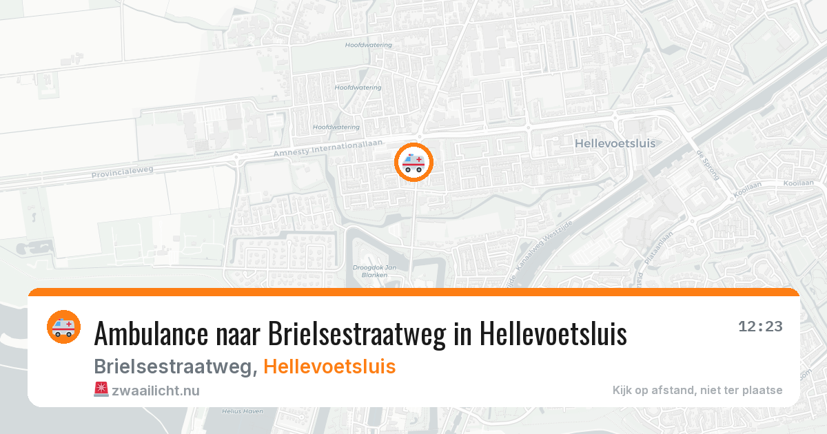 Ambulance naar Brielsestraatweg in Hellevoetsluis — 1 jun 2026