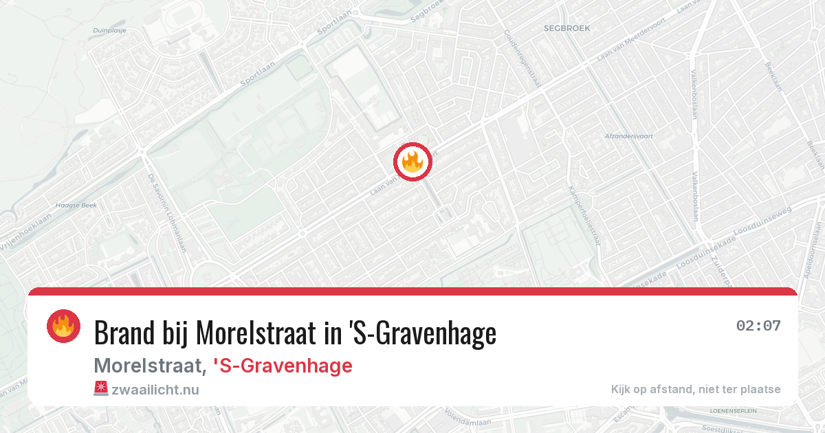Brand bij Morelstraat in 'S-Gravenhage — 9 mei 2026
