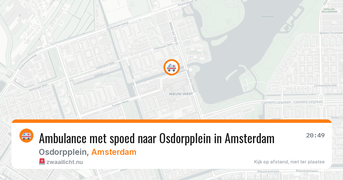 Ambulance met spoed naar Osdorpplein in Amsterdam — 14 jul 2026