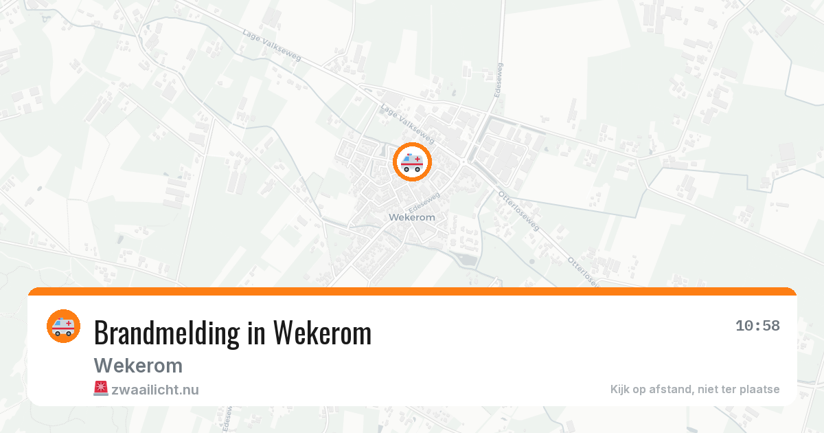 Brandmelding in Wekerom — 21 jul 2026