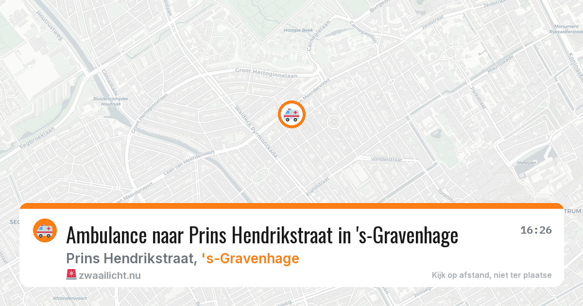 Ambulance naar Prins Hendrikstraat in 's-Gravenhage — 25 mrt 2026