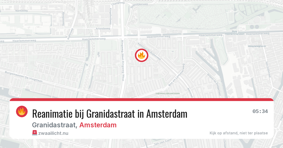 Reanimatie bij Granidastraat in Amsterdam — 17 jul 2026