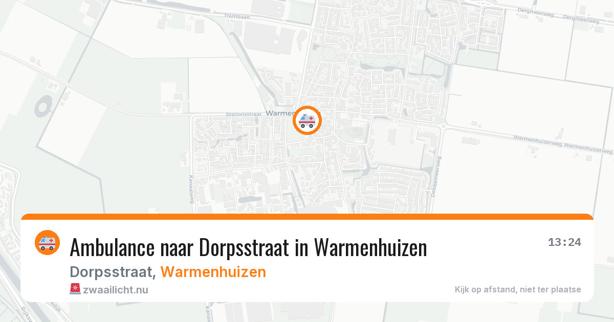 Ambulance naar Dorpsstraat in Warmenhuizen — 25 jul 2026