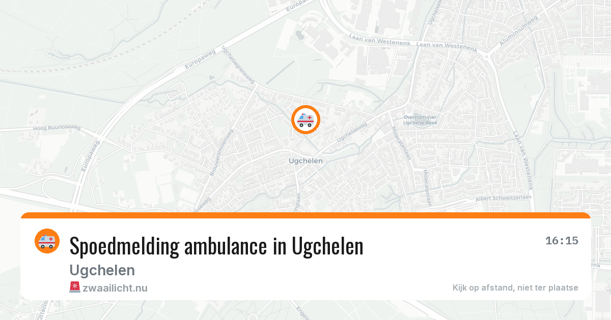 Spoedmelding ambulance in Ugchelen — 14 jul 2026