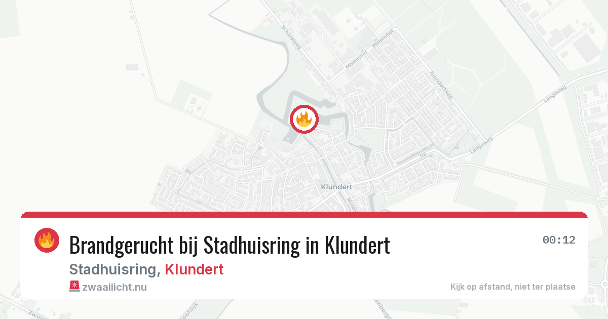 Brandgerucht bij Stadhuisring in Klundert — 31 mei 2026