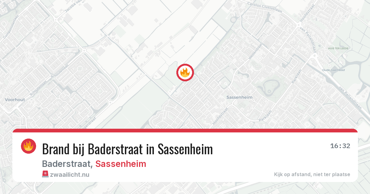 Brand bij Baderstraat in Sassenheim — 5 jul 2026