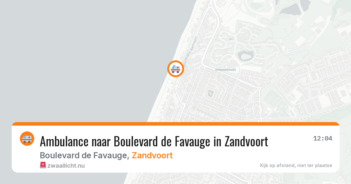 Ambulance naar Boulevard de Favauge in Zandvoort — 26 jul 2026