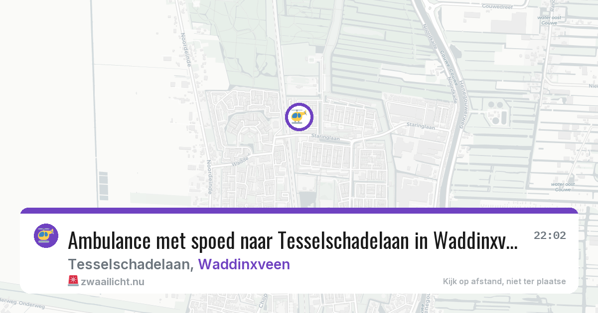 Ambulance met spoed naar Tesselschadelaan in Waddinxveen — 3 feb 2026