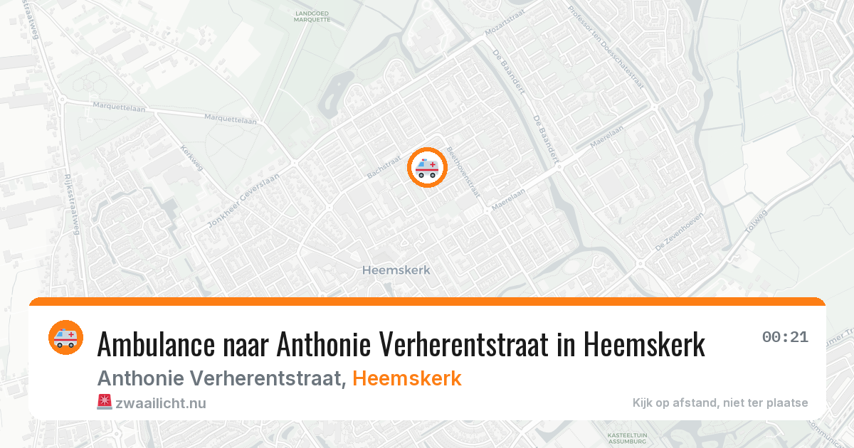 Ambulance naar Anthonie Verherentstraat in Heemskerk — 12 mrt 2026