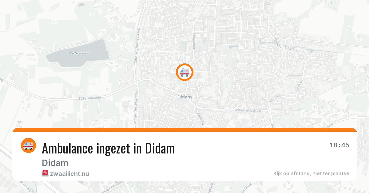 Ambulance ingezet in Didam — 10 jul 2026