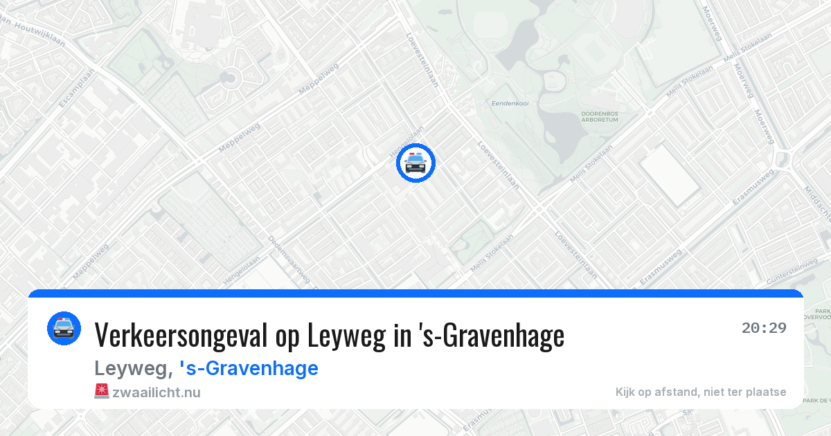 Verkeersongeval op Leyweg in 's-Gravenhage — 10 jul 2026