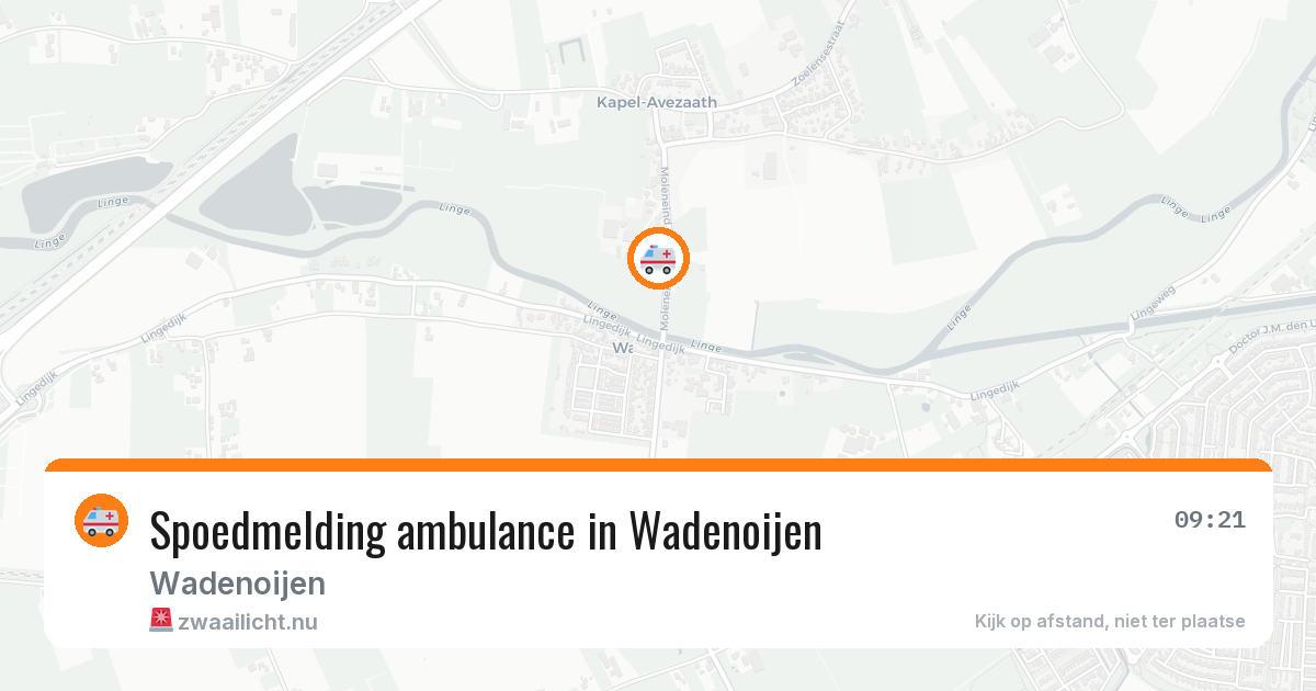 Spoedmelding ambulance in Wadenoijen — 29 mei 2026