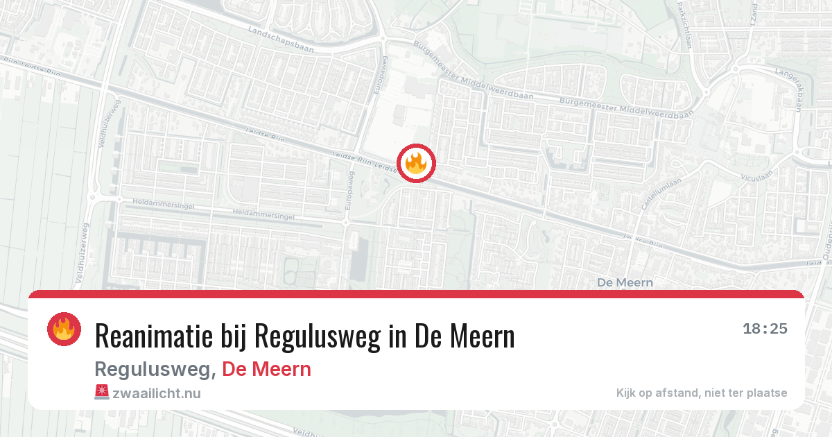Reanimatie bij Regulusweg in De Meern — 23 mrt 2026