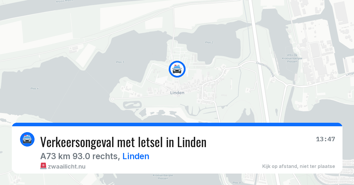 Verkeersongeval met letsel in Linden — 24 apr 2026