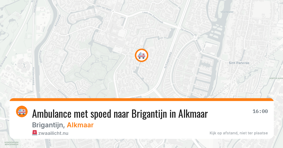 Ambulance met spoed naar Brigantijn in Alkmaar — 18 jan 2026
