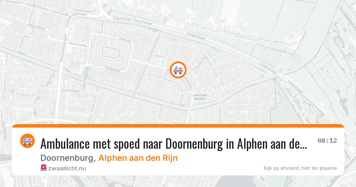 Ambulance met spoed naar Doornenburg in Alphen aan den Rijn — 29 mei 2026