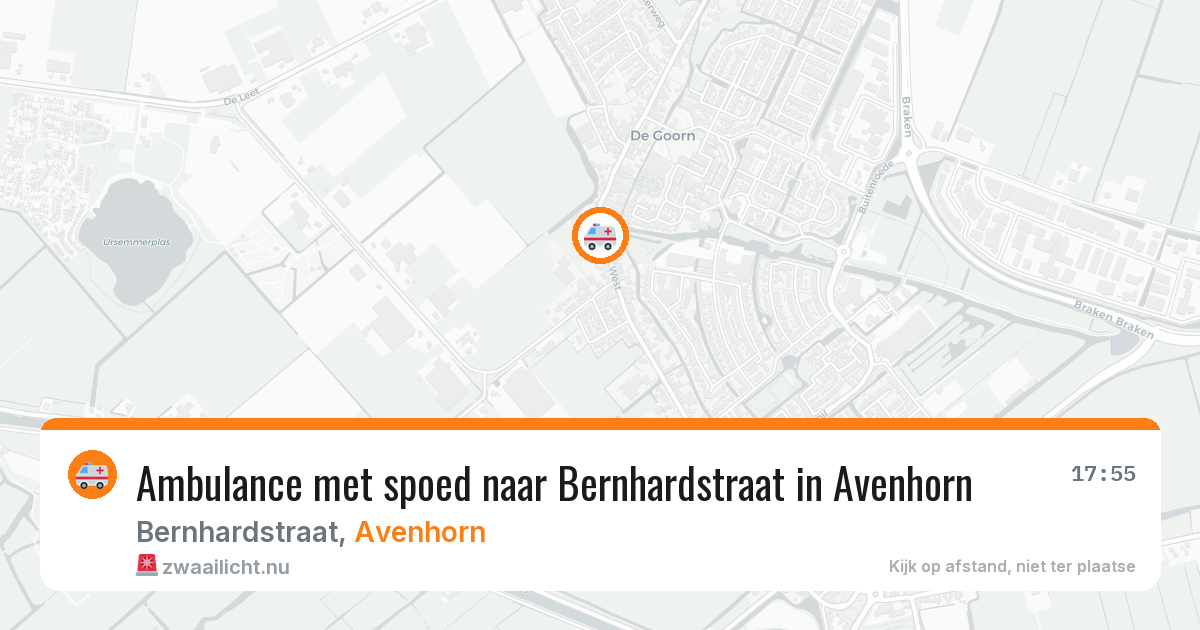 Ambulance met spoed naar Bernhardstraat in Avenhorn — 19 mrt 2026