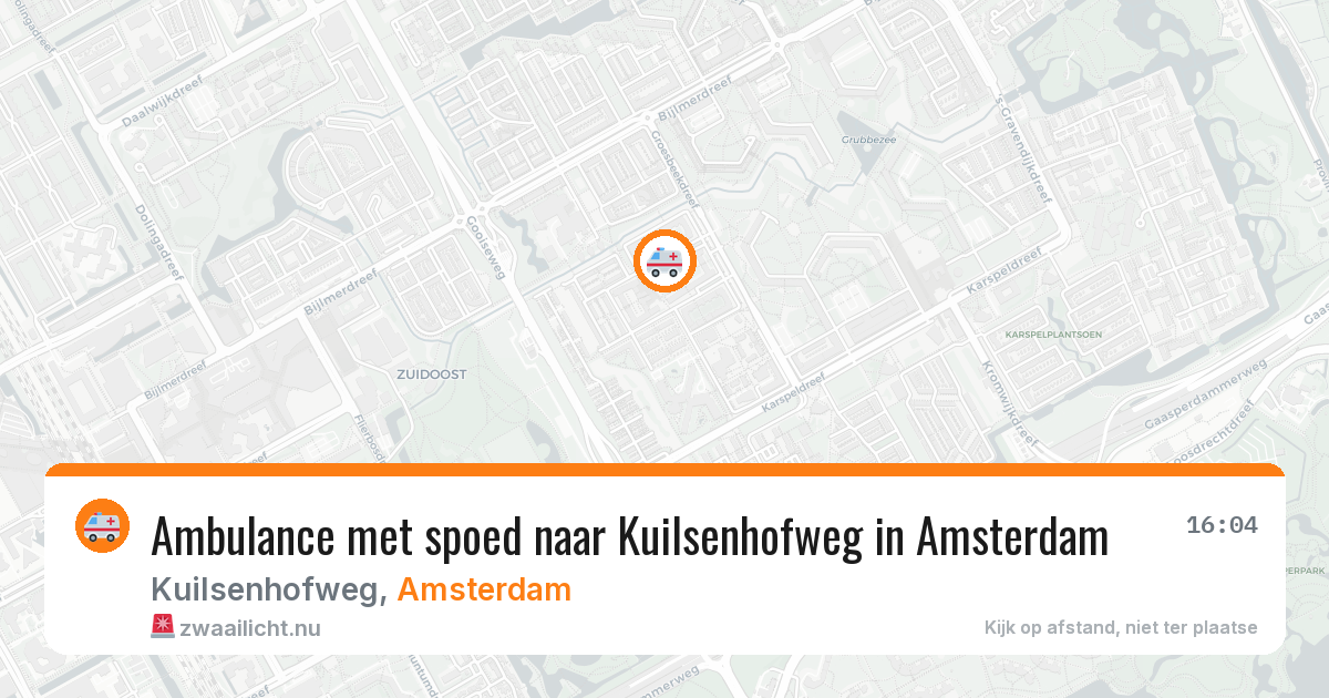Ambulance met spoed naar Kuilsenhofweg in Amsterdam — 12 mrt 2026