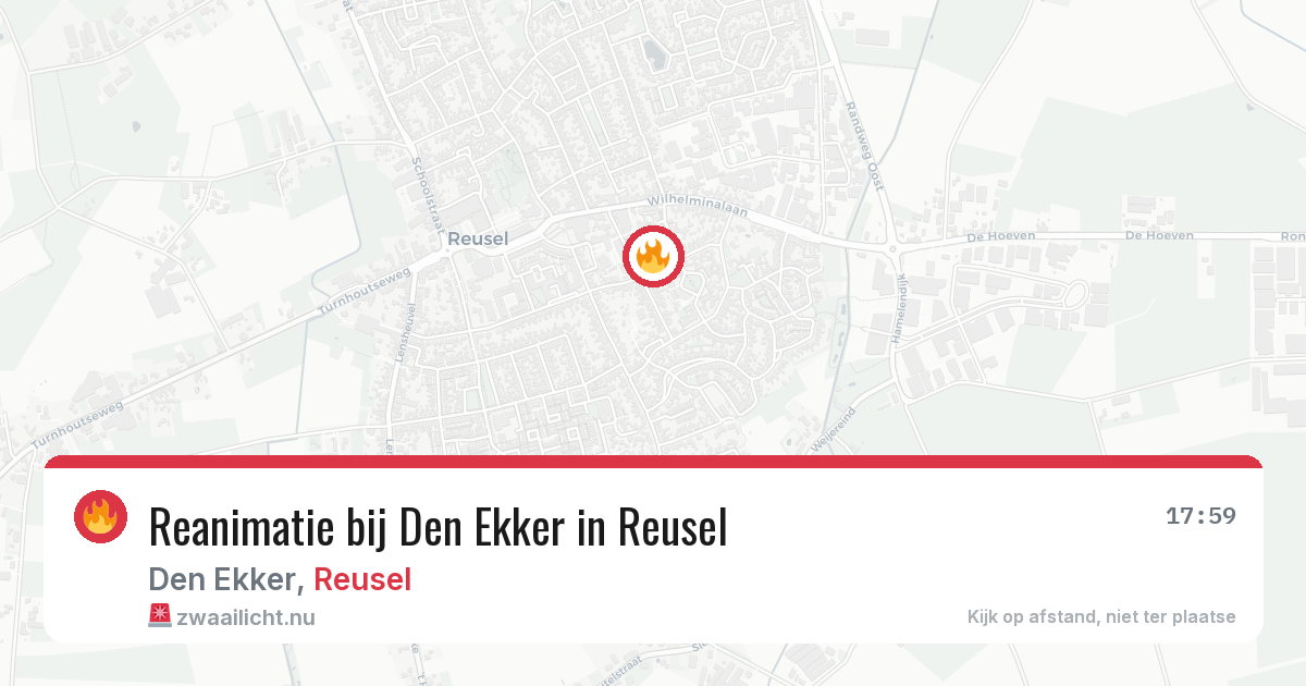 Reanimatie bij Den Ekker in Reusel — 5 jul 2026