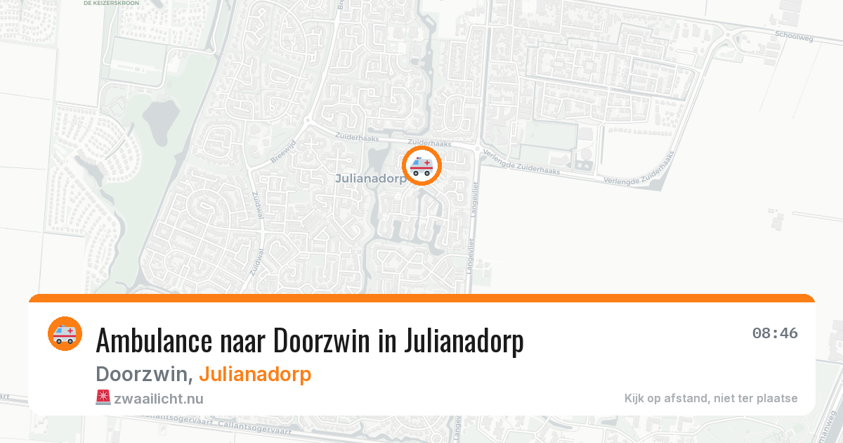 Ambulance naar Doorzwin in Julianadorp — 27 mei 2026