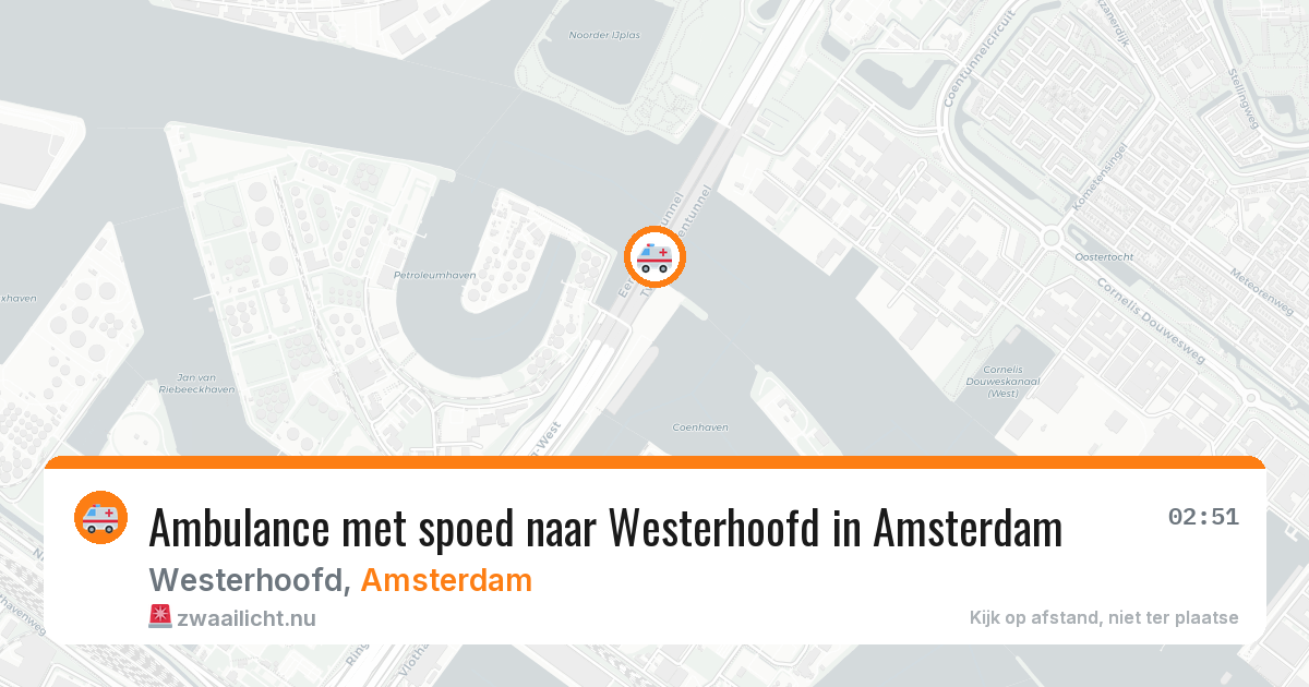 Ambulance met spoed naar Westerhoofd in Amsterdam — 22 mei 2026