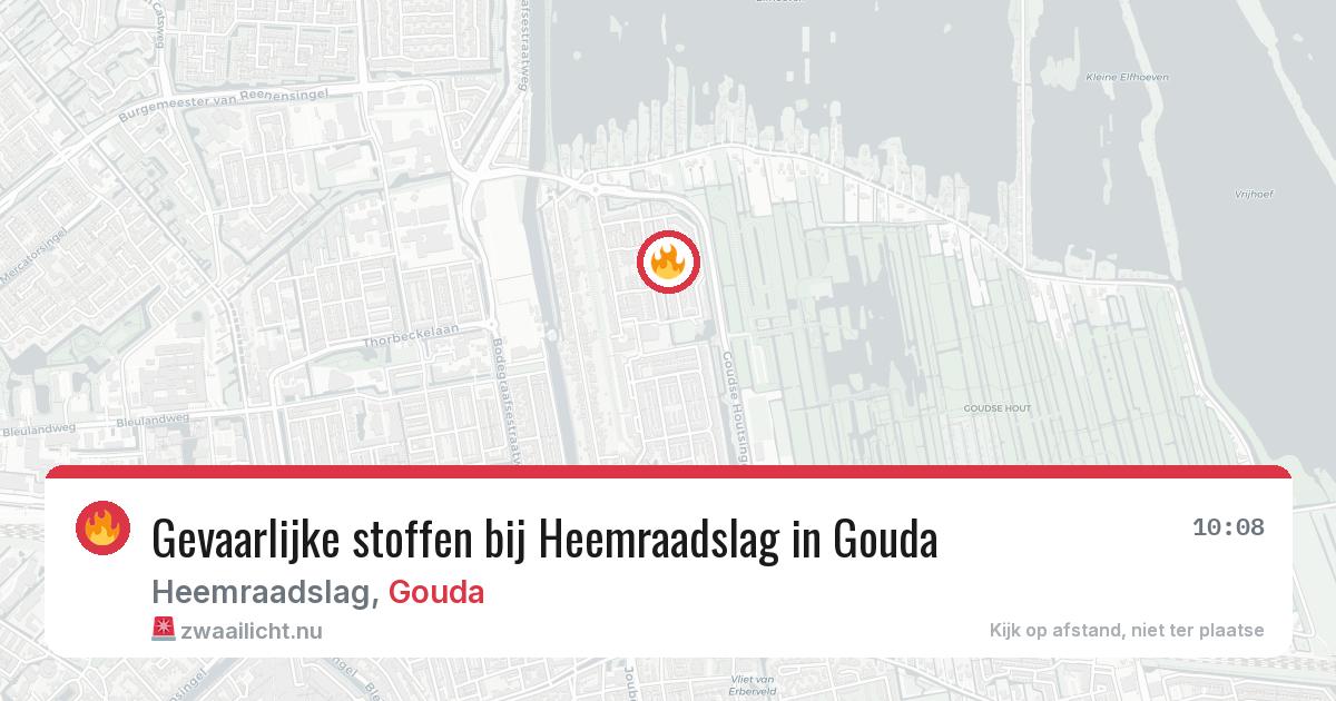 Gevaarlijke stoffen bij Heemraadslag in Gouda — 2 apr 2026