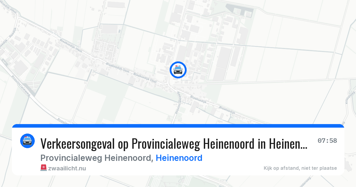 Verkeersongeval op Provincialeweg Heinenoord in Heinenoord — 1 jun 2026