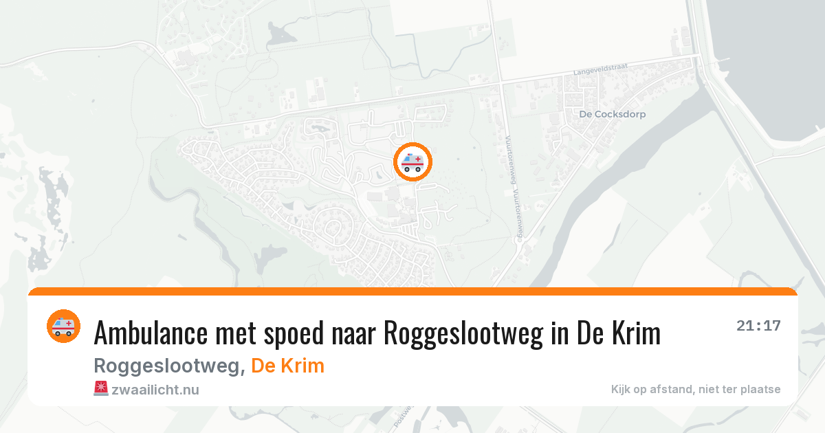 Ambulance met spoed naar Roggeslootweg in De Krim — 24 apr 2026