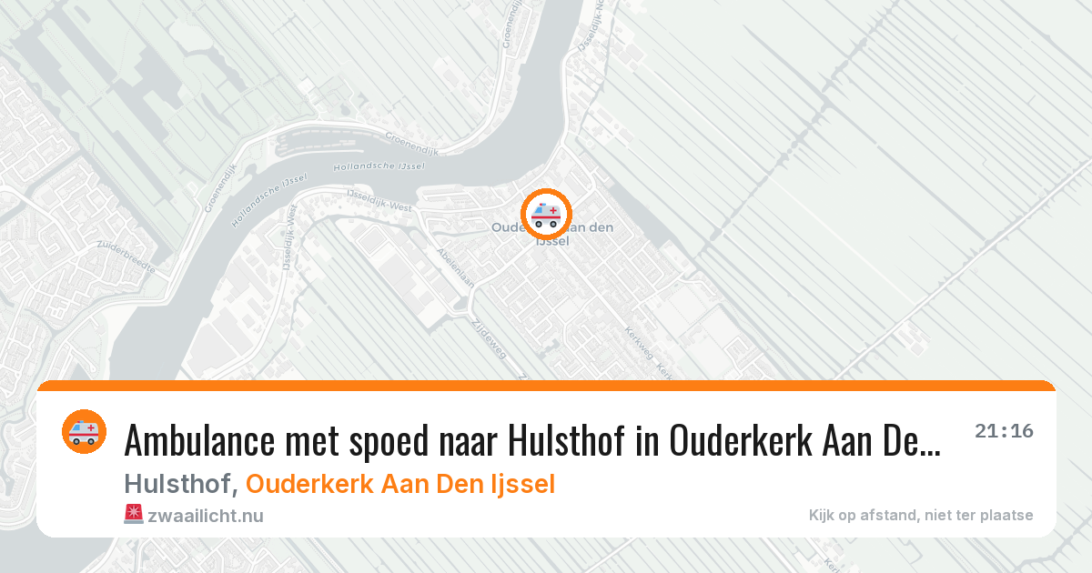 Ambulance met spoed naar Hulsthof in Ouderkerk Aan Den Ijssel — 9 mei 2026